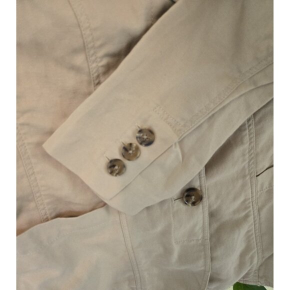 Tommy Hilfiger Linen Blend Khaki Jacket Women's Sz 8 Vintage 2003 - Picture 6 of 8